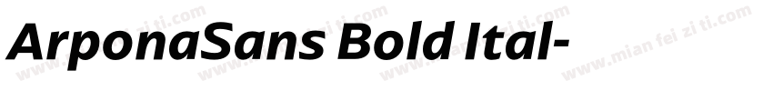 ArponaSans Bold Ital字体转换